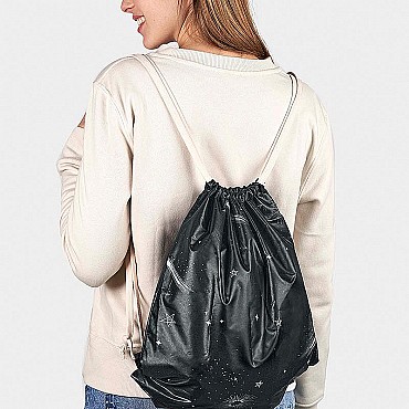 Mochila Impermeable de Poliéster Reciclado Stars Black - Aúpa Organics