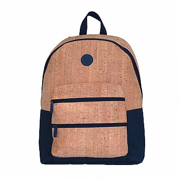 Mochila de Corcho y Algodón - Azul oscuro