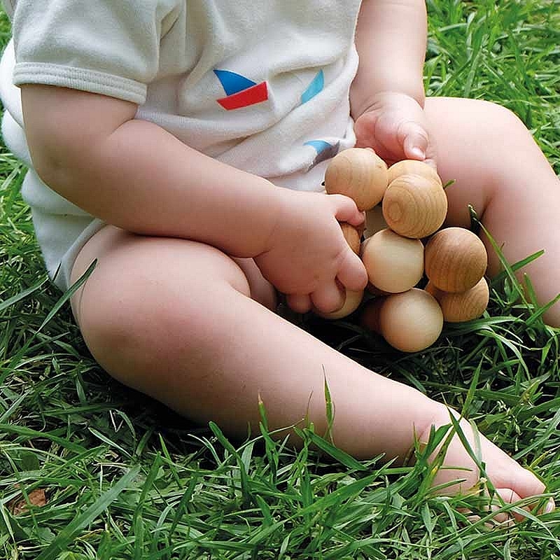 Pulsera de Bolas de Madera Natural - Grimm's