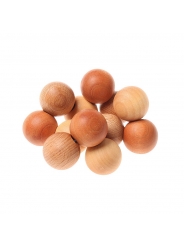 Pulsera de Bolas de Madera Natural