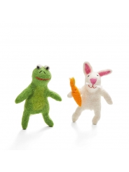 Marionetas de dedo de Fieltro Eana y Conejo - Aúpa Organics