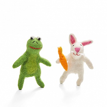 Marionetas de dedo de Fieltro Eana y Conejo - Aúpa Organics