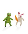 Marionetas de dedo de Fieltro - Rana y Conejo