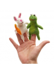 Marionetas de dedo de Fieltro Eana y Conejo - Aúpa Organics