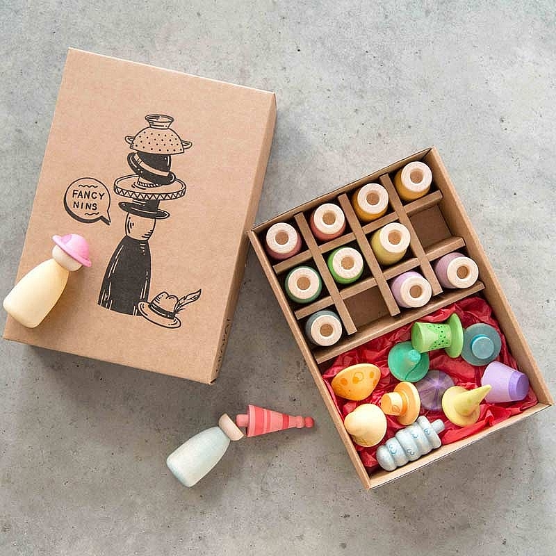 Fancy Nins muñecos de madera. Nins de Grapat | Aúpa Organics