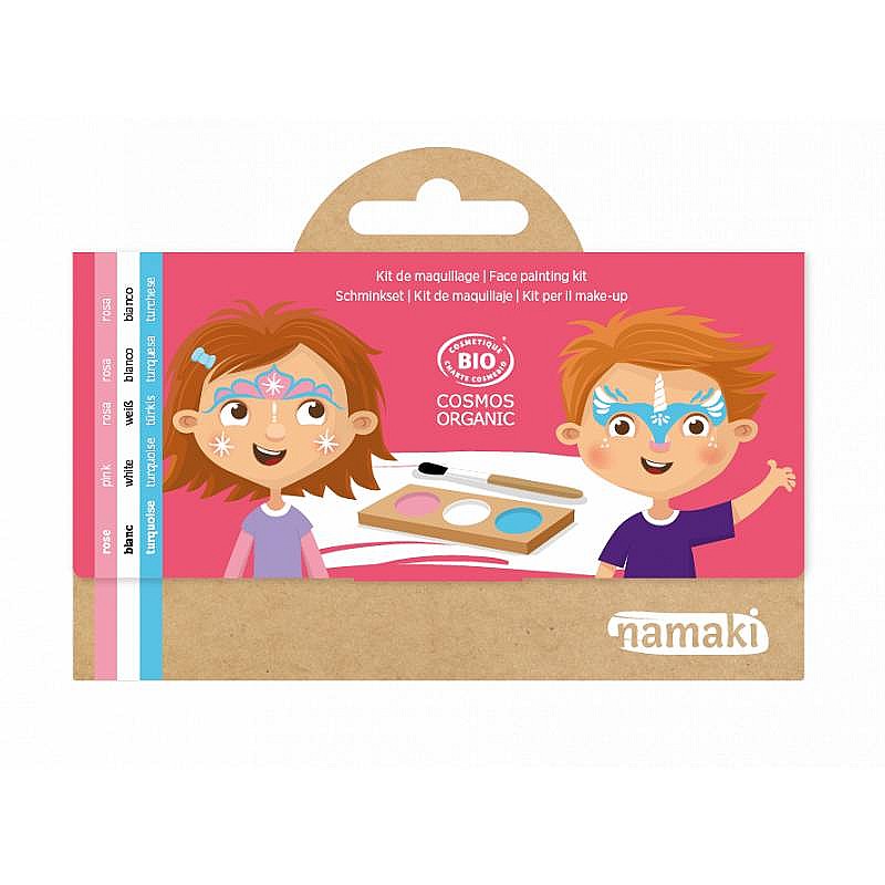 Kit de Maquillaje Infantil - Rosa, Blanco y Turquesa Juego NK_L10081