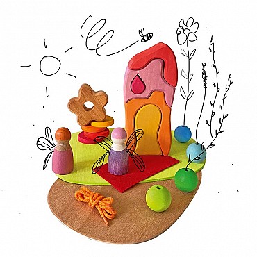 Mini Mundo "Junto al prado" Grimm's - Aúpa Organics