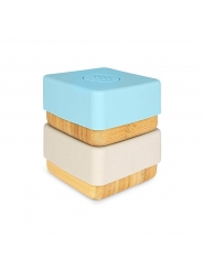 Pack de 2 Fiambreras Herméticas de Madera de Bambú Verde & Gris - Aúpa Organics