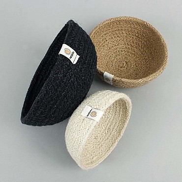 Conjunto de 3 Cestos de Yute - Roca