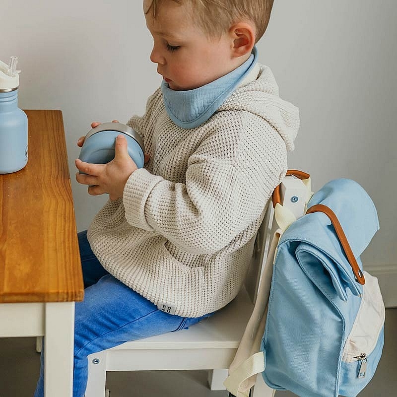 Mochila Azul de Poliéster Reciclado de Smikkels - Aúpa Organics