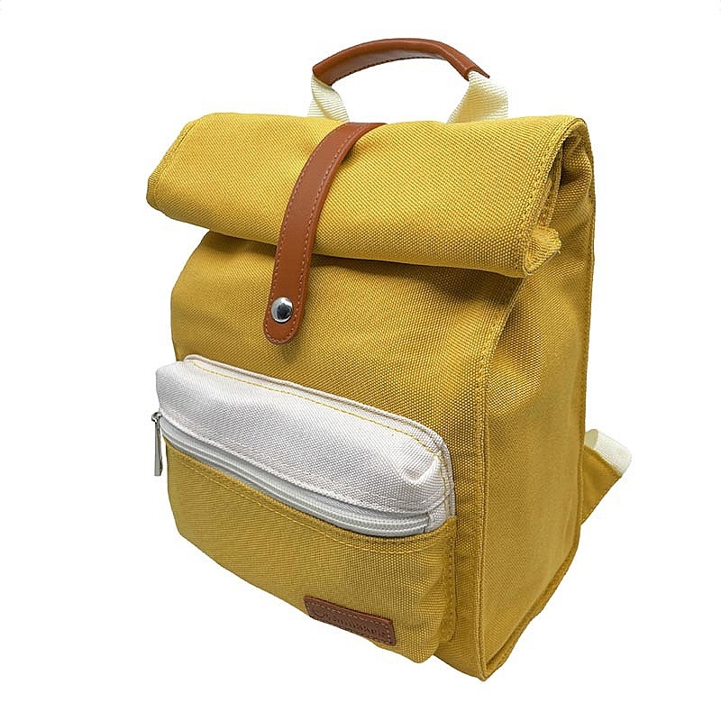 Mochila Amarilla de Poliéster Reciclado de Smikkels - Aúpa Organics