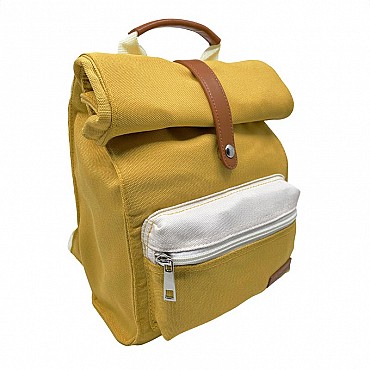 Mochila Amarilla de Poliéster Reciclado de Smikkels - Aúpa Organics