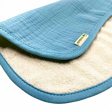 Toalla & Servilleta de Algodón Orgánico Azul Smikkels - Aúpa Organics