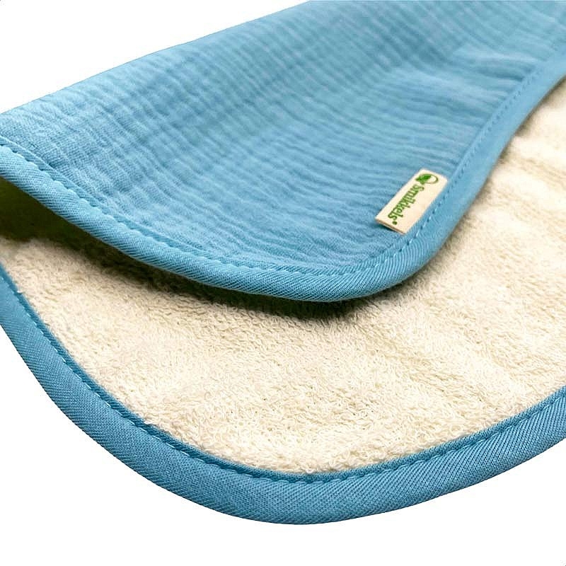 Toalla & Servilleta de Algodón Orgánico Azul Smikkels - Aúpa Organics