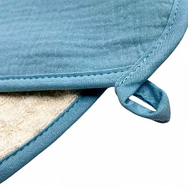 Toalla & Servilleta de Algodón Orgánico Azul Smikkels - Aúpa Organics