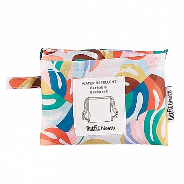 Mochila Impermeable de Poliéster Reciclado Tropical White - Aúpa Organics