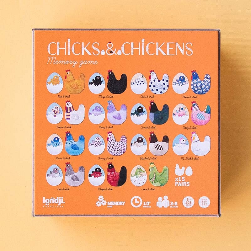 Chicks & Chickens. Juego de Memoria de Londji - Aúpa Organics