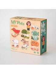 7 Puzzles reversibles I Love My Pets de Londji - Aúpa Organics