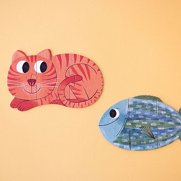 7 Puzzles reversibles I Love My Pets de Londji - Aúpa Organics