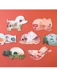 7 Puzzles reversibles I Love My Pets de Londji - Aúpa Organics