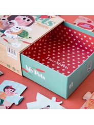 7 Puzzles reversibles I Love My Pets de Londji - Aúpa Organics