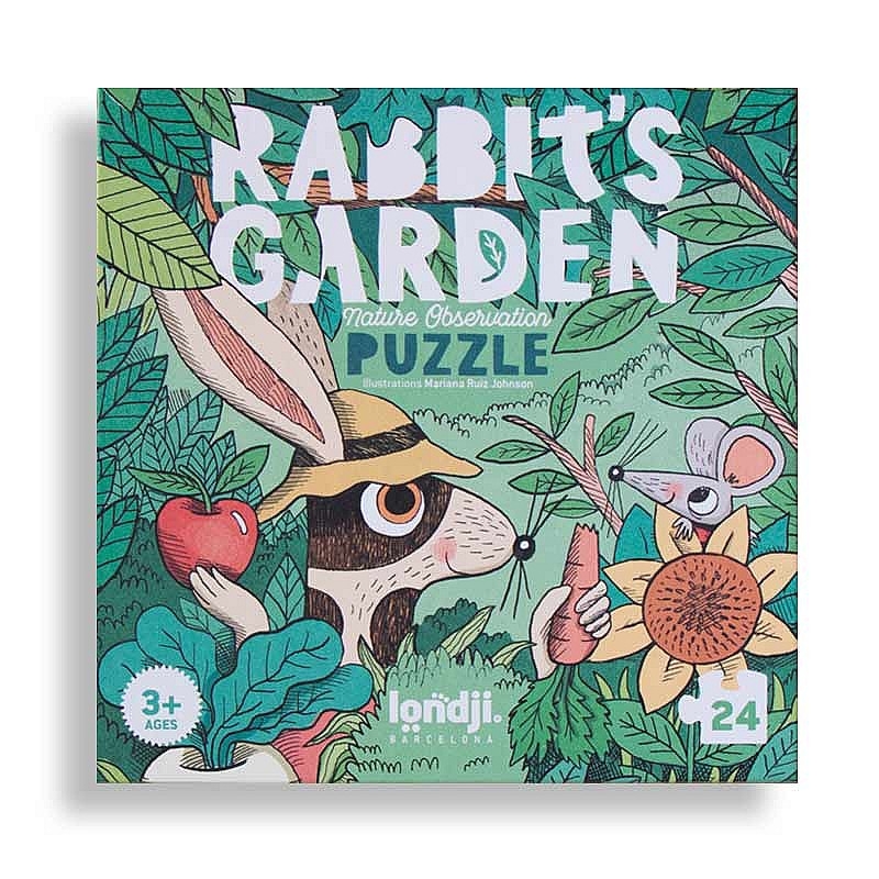 Puzzle 24 piezas Rabbit's Garden de Londji - Aúpa Organics