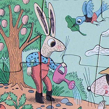 Puzzle 24 piezas Rabbit's Garden de Londji - Aúpa Organics