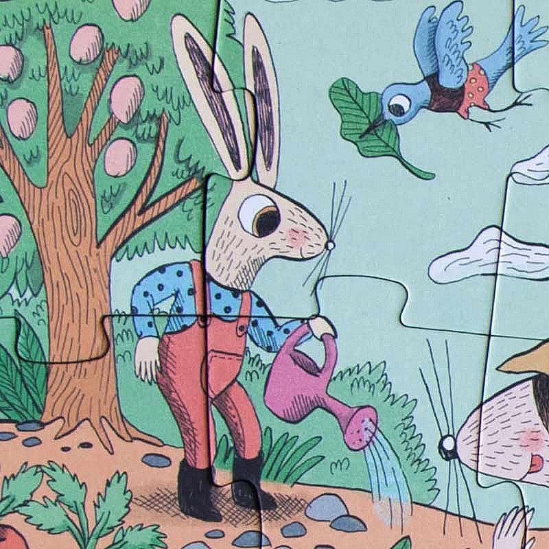 Puzzle 24 piezas Rabbit's Garden de Londji - Aúpa Organics