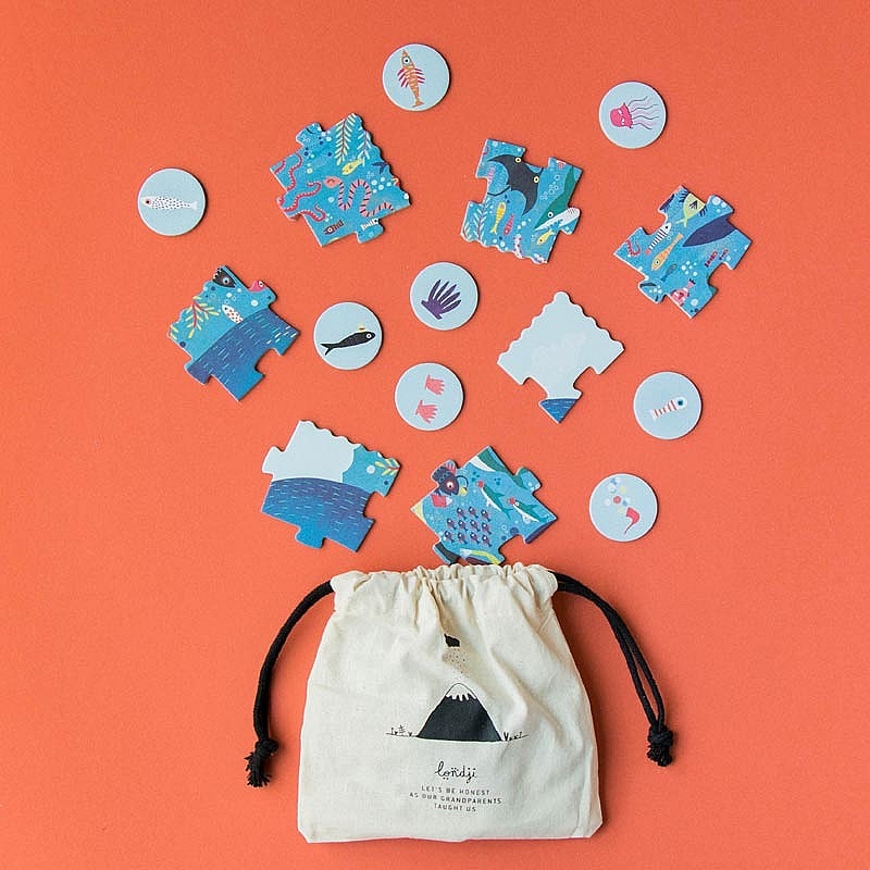 Puzzle de 24 piezas My Little Ocean de Londji de Bolsillo - Aúpa Organics