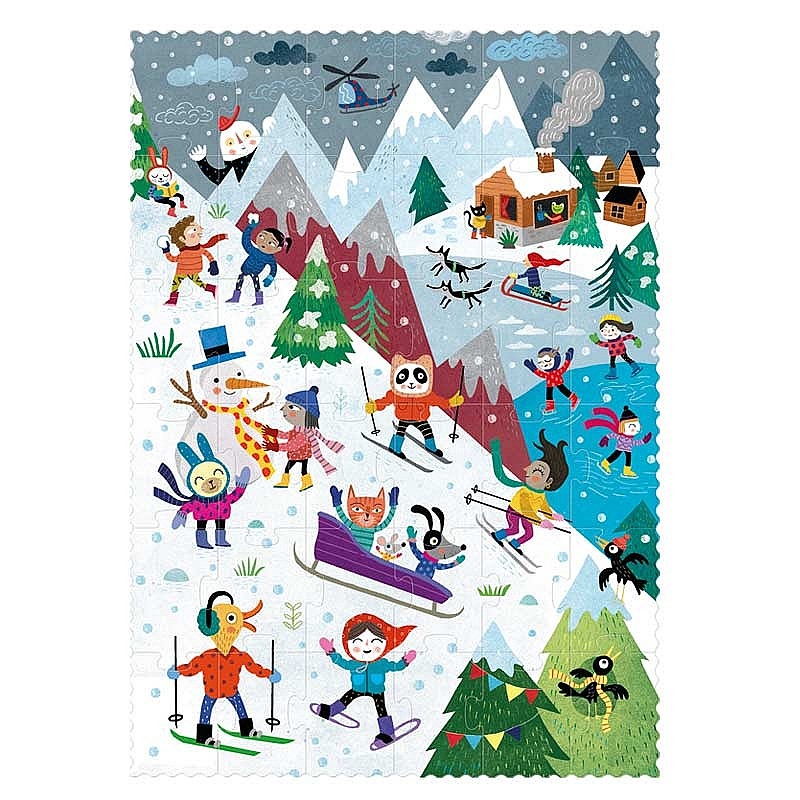 Puzzle de 36 piezas Let's go to the mountain de Londji - Aúpa Organics