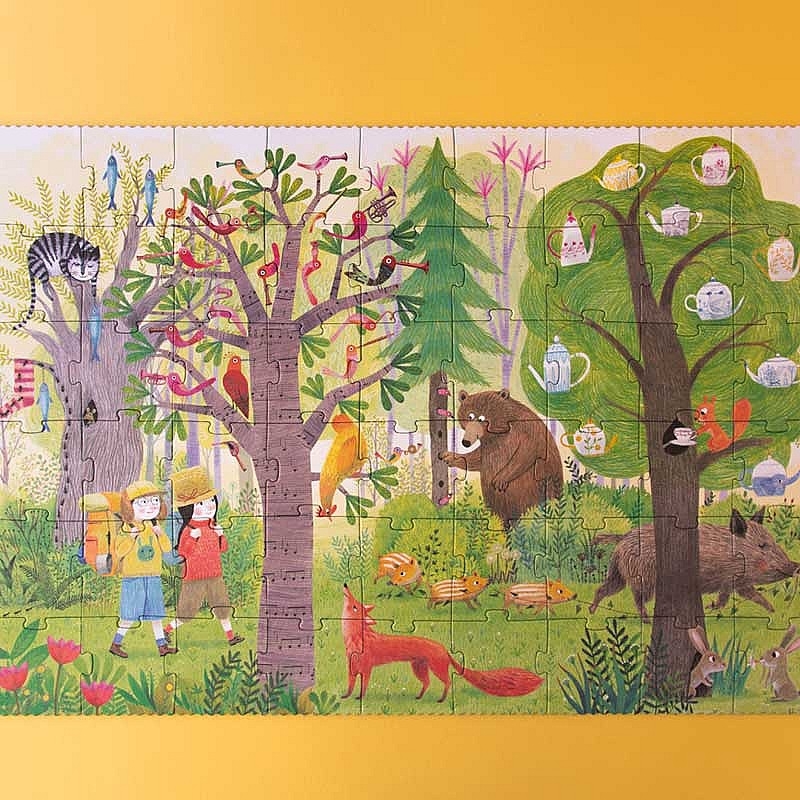 Puzzle reversible de 54 piezas Night&Day in the Forest de Londji - Aúpa Organics
