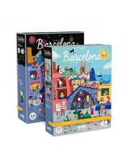 Puzzle reversible de 24 piezas Night & Day in Barcelona de Londji - Aúpa Organics