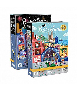 Puzzle reversible de 36 piezas Night & Day in Barcelona - Londji Juego LJ_PZ145U