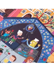 Puzzle reversible de 24 piezas Night & Day in Barcelona de Londji - Aúpa Organics