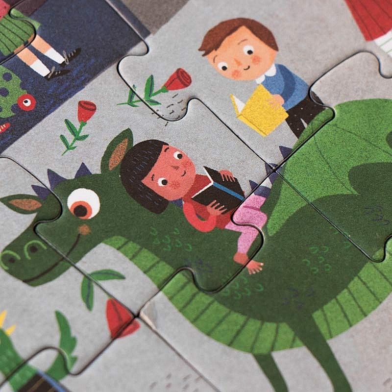 Puzzle reversible de 24 piezas Night & Day in Barcelona de Londji - Aúpa Organics