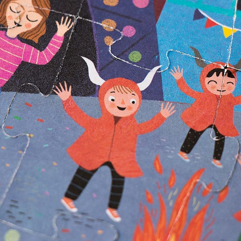 Puzzle reversible de 24 piezas Night & Day in Barcelona de Londji - Aúpa Organics