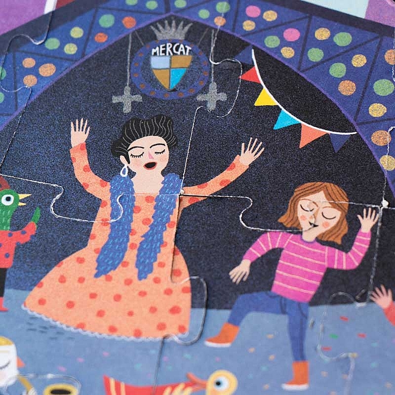 Puzzle reversible de 24 piezas Night & Day in Barcelona de Londji - Aúpa Organics