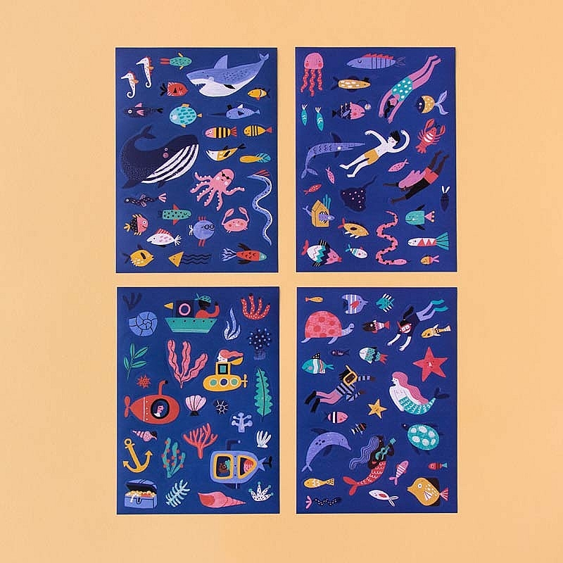 Pegatinas Removibles de Papel "Stickers Sea" de Londji - Aúpa Organics