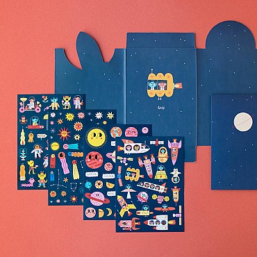 Pegatinas Removibles de Papel "Stickers Space" de Londji - Aúpa Organics