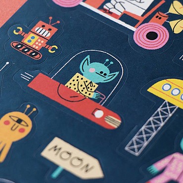 Pegatinas Removibles de Papel "Stickers Space" de Londji - Aúpa Organics