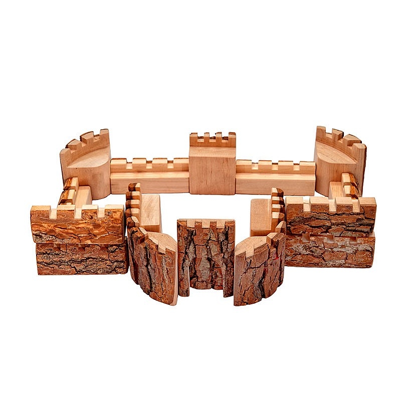 Castillo de Madera con Corteza 16 piezas - Aúpa Organics