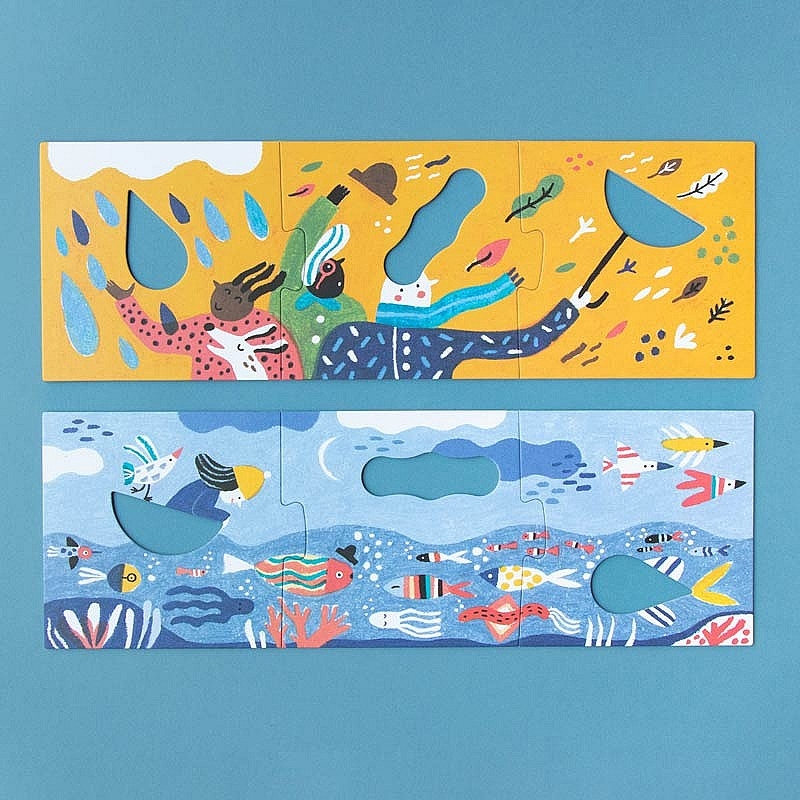 4 Puzzles de 3 piezas Imagine de Londji - Aúpa Organics