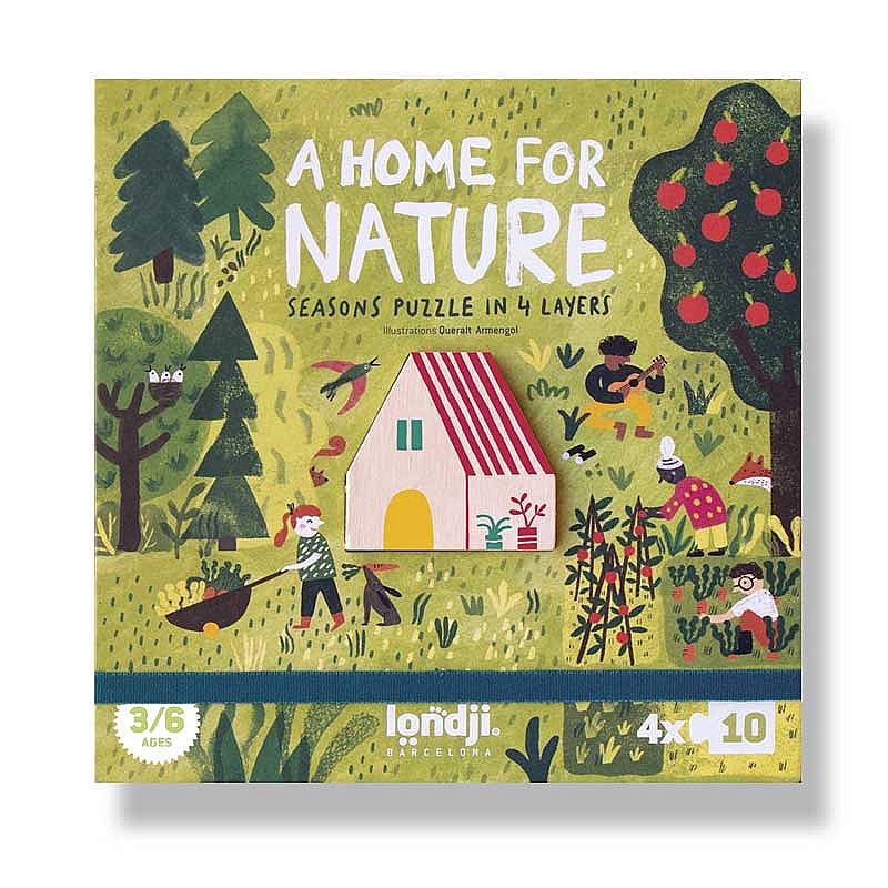 4 Puzzles de 10 piezas A home for nature - Londji Juego LJ_PZ587U