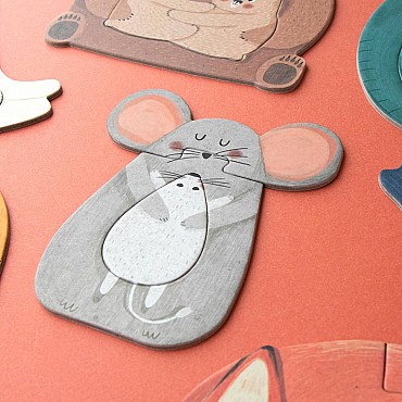 7 Puzzles de 3 piezas Mama de Londji - Aúpa Organics