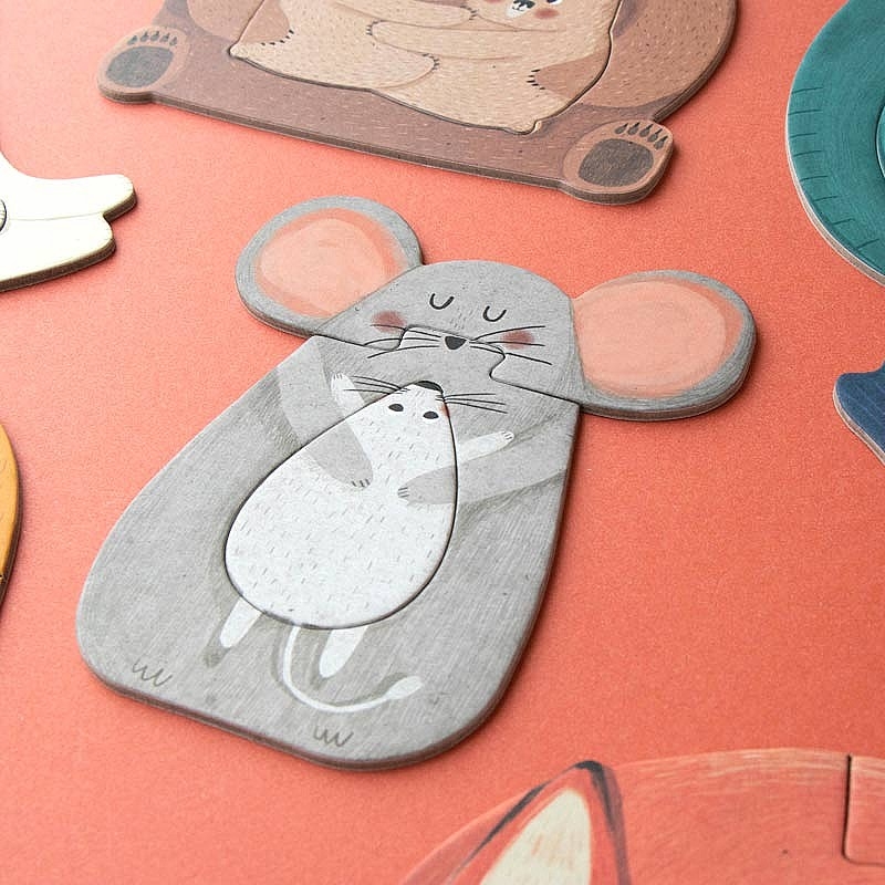 7 Puzzles de 3 piezas Mama de Londji - Aúpa Organics