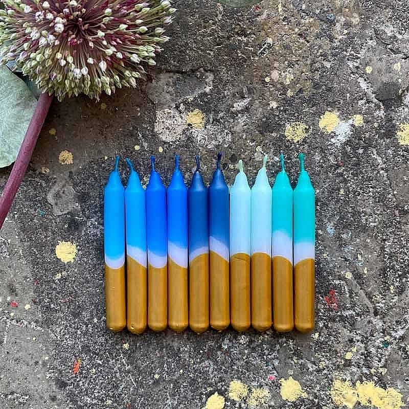 Caja de 10 Velas Aqua Stars para el Anillo de Celebraciones Waldorf - Aúpa Organics