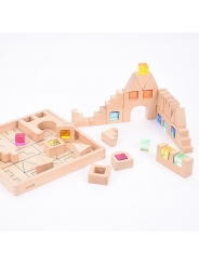 Set de Construcción de Madera y Gemas Translúcidas | Aúpa Organics