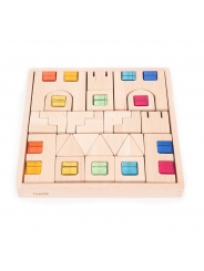 Set de Construcción de Madera y Gemas Translúcidas | Aúpa Organics