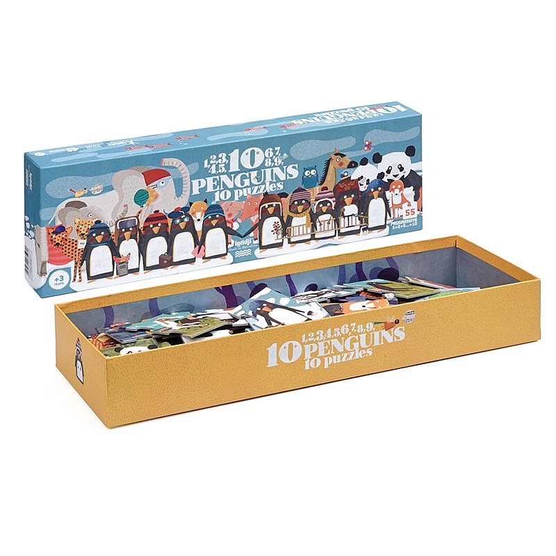 10 Puzzles progressivos Penguins de Londji - Aúpa Organics 10 Puzzles progressivos Penguins de Londji - Aúpa Organics