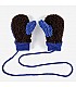 Manoplas de Invierno BC Color Block Blue Sheepskin - Bobo Choses Moda BC_223AH033